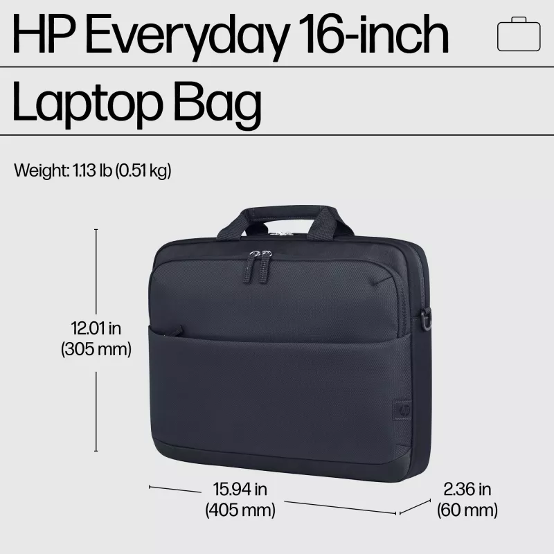 HP Everyday 16-Zoll Laptoptasche, Aktentasche, 40,9 cm (16,1 Zoll), Schultergurt, 510 g