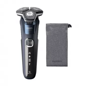 Philips SHAVER Series 5000 S5885/10 Herrenrasierer, Rotationsrasierer, Trimmer, Schwarz, Blau