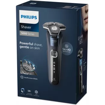 Philips SHAVER Series 5000 S5885/10 Herrenrasierer, Rotationsrasierer, Trimmer, Schwarz, Blau