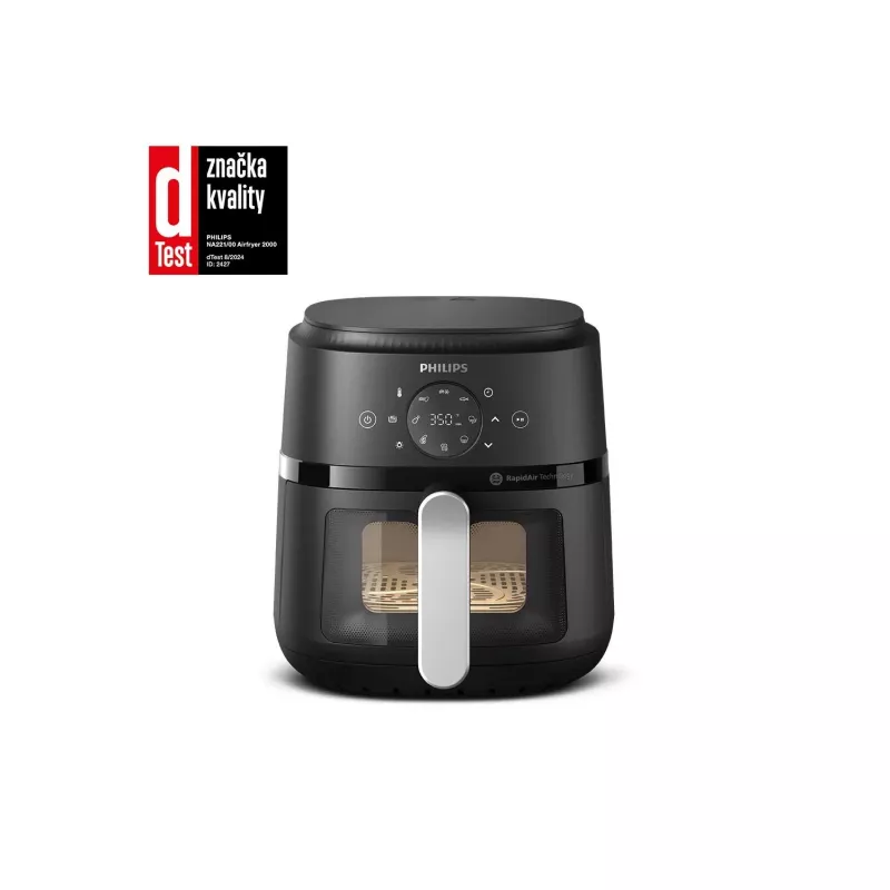 Philips 2000 series NA221/00 Fritteuse Einzel 4,2 L Stand-alone 1500 W Heißluftfritteuse Schwarz, Silber
