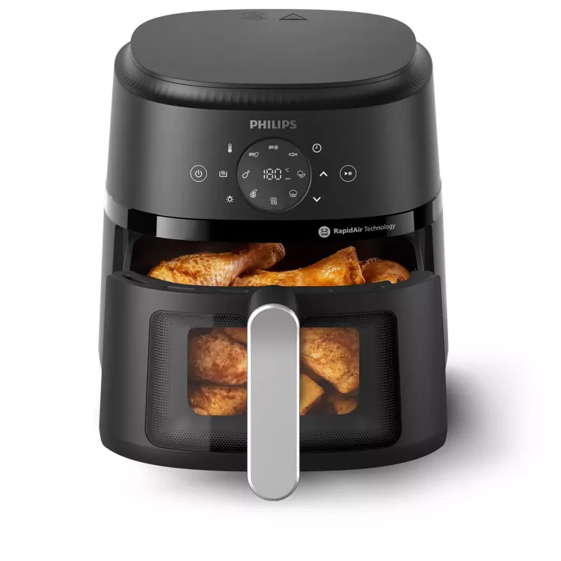 Philips 2000 series NA221/00 Fritteuse Einzel 4,2 L Stand-alone 1500 W Heißluftfritteuse Schwarz, Silber