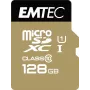 EMTEC Micro SD Karte SDXC Klasse 10 Gold + 128GB