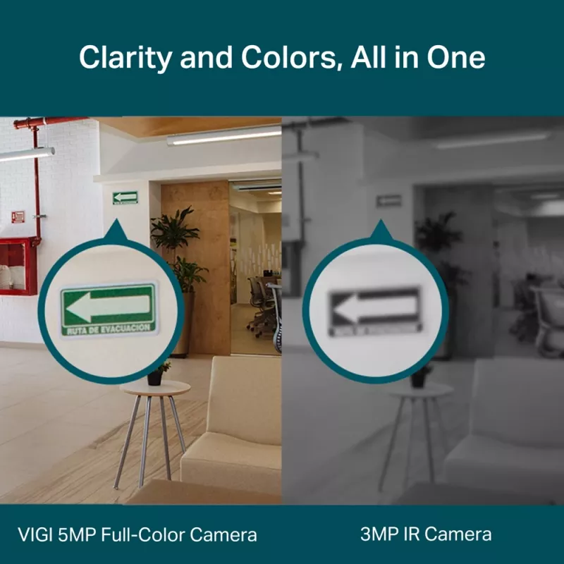 TP-Link VIGI 5MP Full-Color Turret Netzwerkkamera, IP-Überwachungskamera, Innenbereich, Kabelgebunden, 120 dB, CE, NTRA, VCCI, KC, BSMI, FCC, IC, Deckenmontage