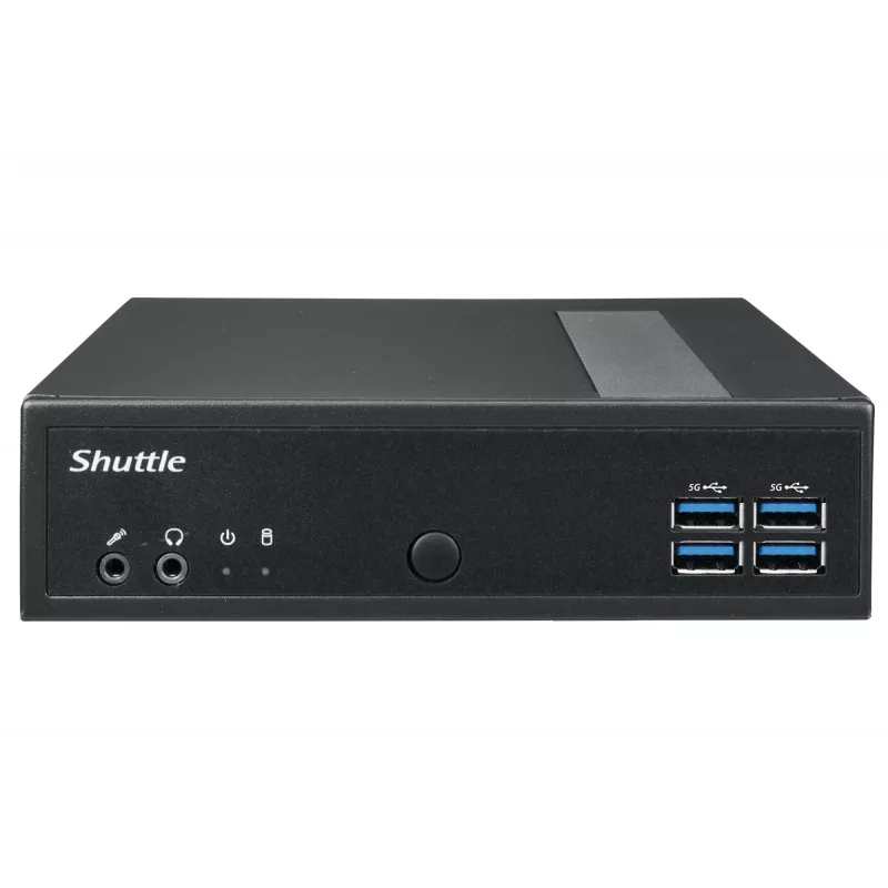 Shuttle XPC slim Barebone DL30N, Intel N100, 1x DDR5, 2x LAN (2x 2.5Gbit), 2xCOM, 1xHDMI, 1xDP, 1x VGA, lüfterlos, 24/7 Dauerbetrieb