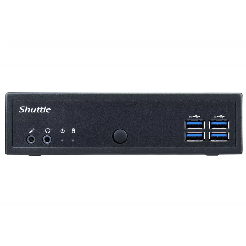 Shuttle XPC slim Barebone DL30N, Intel N100, 1x DDR5, 2x LAN (2x 2.5Gbit), 2xCOM, 1xHDMI, 1xDP, 1x VGA, lüfterlos, 24/7 Dauerbetrieb