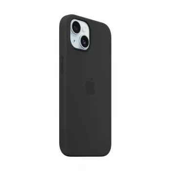 APPLE iPhone 15 – Silikon Case mit MagSafe – Schwarz