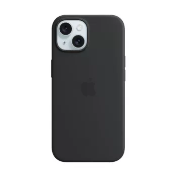 APPLE iPhone 15 – Silikon Case mit MagSafe – Schwarz