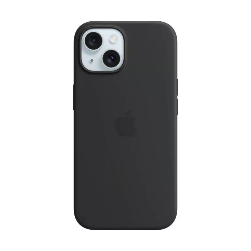 APPLE iPhone 15 – Silikon Case mit MagSafe – Schwarz