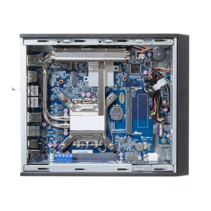 Shuttle XPC slim Barebone XH610G2 - S1700, Intel H610, 1xDP, 2xHDMI, 2 PCIe-Steckplätze (1x 16X & 1x X1), 2x Intel LAN (1G + 2.5G), 8x USB, 1x 2,5 Zoll, 3x M.2, 24/7 Dauerbetrieb