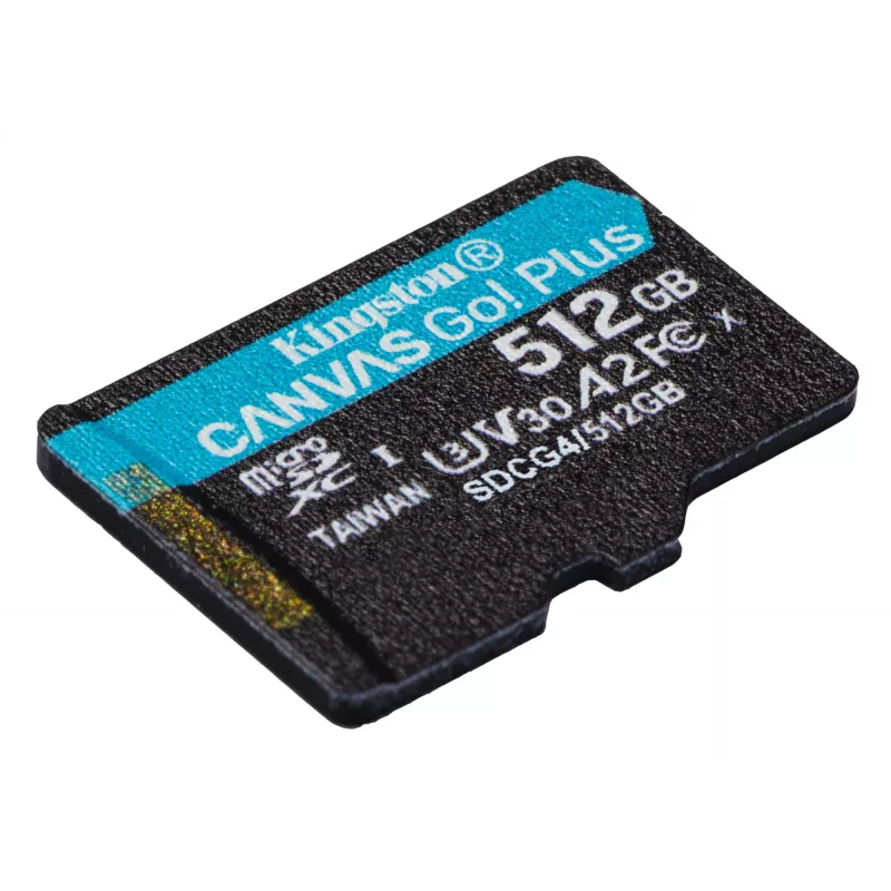Kingston Technology 512GB microSDXC Canvas Go Plus Gen4 200R A2 U3 Einzelpackung w/o ADP