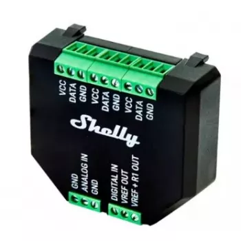 Eingebauter Temperatursensor Shelly Plus Add-On – kabelgebundener Innen-/Außensensor, -20–40°C, 37×42×15 mm