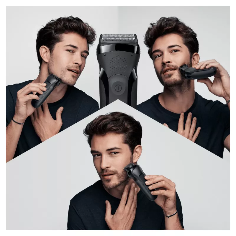 Braun Series 3 Shave&Style 300BT Elektrorasierer, Rasierer für Männer, Schwarz