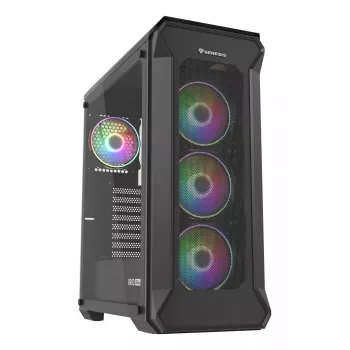GENESIS Irid 505 ARGB Midi Tower Schwarz, Transparent