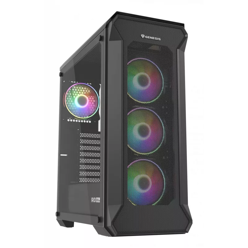 GENESIS Irid 505 ARGB Midi Tower Schwarz, Transparent