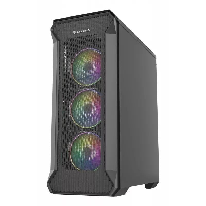 GENESIS Irid 505 ARGB Midi Tower Schwarz, Transparent