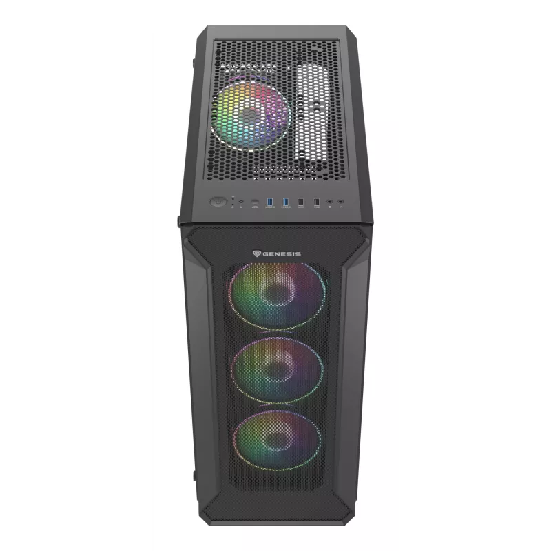 GENESIS Irid 505 ARGB Midi Tower Schwarz, Transparent
