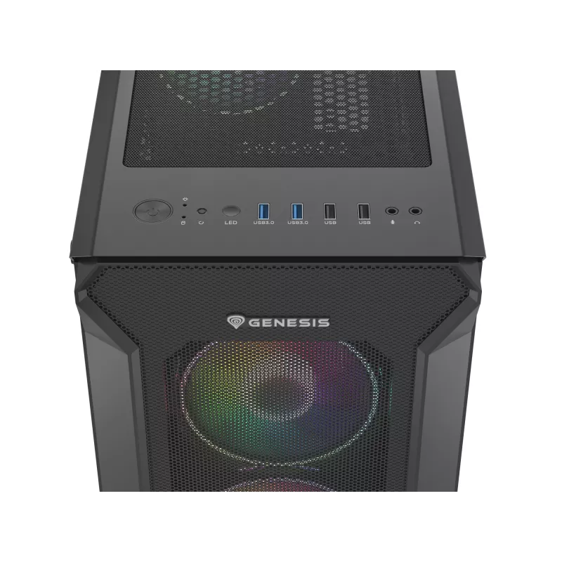 GENESIS Irid 505 ARGB Midi Tower Schwarz, Transparent