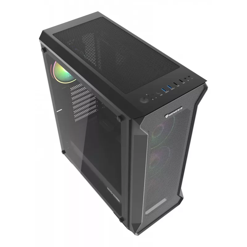 GENESIS Irid 505 ARGB Midi Tower Schwarz, Transparent