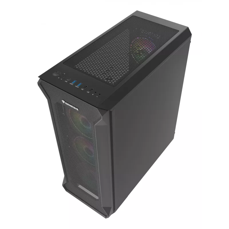 GENESIS Irid 505 ARGB Midi Tower Schwarz, Transparent