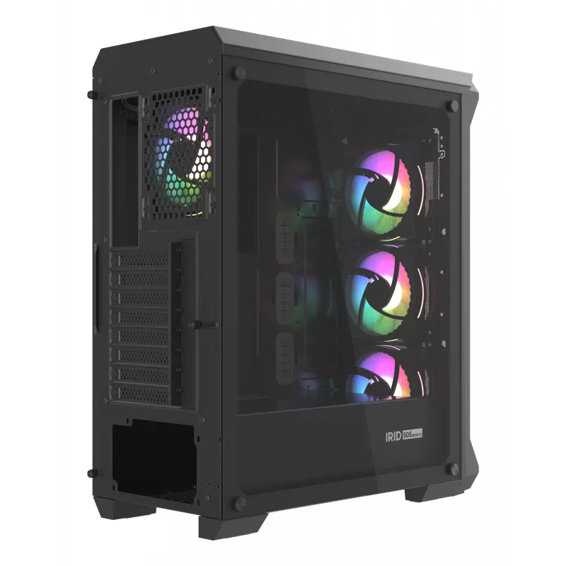 GENESIS Irid 505 ARGB Midi Tower Schwarz, Transparent
