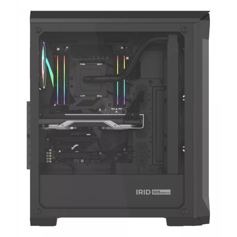 GENESIS Irid 505 ARGB Midi Tower Schwarz, Transparent