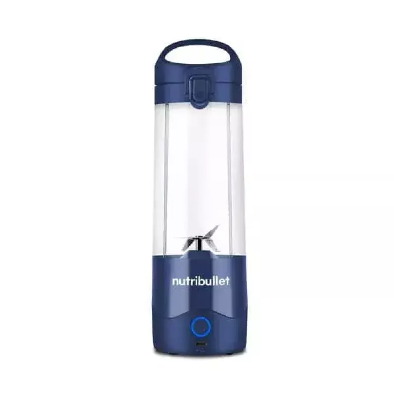 Sportblender NUTRIBULLET Portable 0,475 L, batteriebetrieben, Edelstahlklingen, Tritan-Behälter, dunkelblau