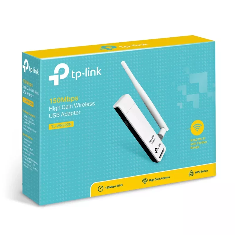 Netzwerkkarte TP-Link TL-WN722N, WLAN 150 Mbit/s, USB, Wi-Fi 4, 2,4 GHz