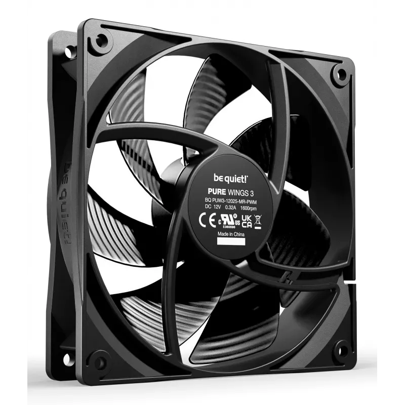 be quiet Pure Wings 3 120mm PWM Computergehäuselüfter 12 cm Schwarz 1 Stück