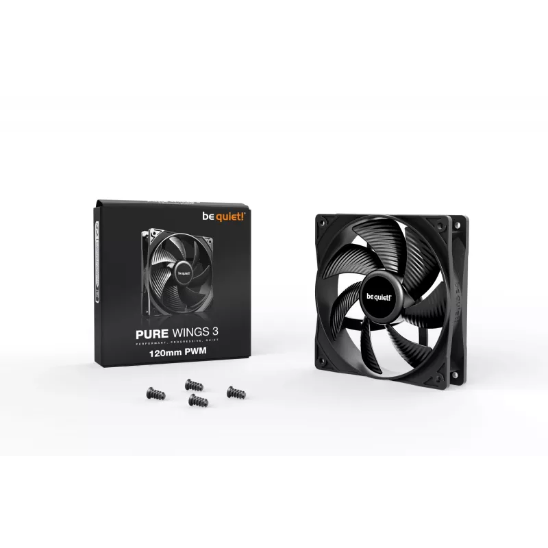 be quiet Pure Wings 3 120mm PWM Computergehäuselüfter 12 cm Schwarz 1 Stück