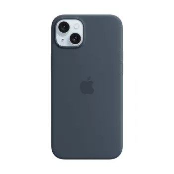 Apple Silikon Case mit MagSafe für iPhone 15 Plus – Storm Blue
