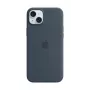 Apple Silikon Case mit MagSafe für iPhone 15 Plus – Storm Blue