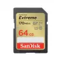 WESTERN DIGITAL Extreme 64 GB SDHC-Speicherkarte 170 MB/s 80 MB/s UHS-I Klasse 10 U3 V30