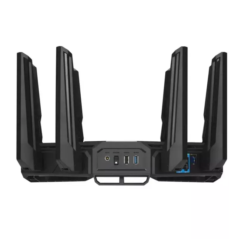 ASUS ROG Rapture GT-BE19000 WLAN-Router Multi-Gigabit Ethernet Tri-Band (2,4 GHz / 5 GHz / 6 GHz) Schwarz, Rot
