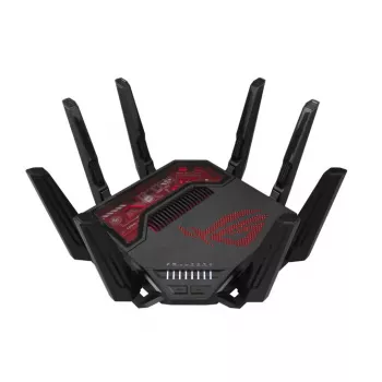 ASUS ROG Rapture GT-BE19000 WLAN-Router Multi-Gigabit Ethernet Tri-Band (2,4 GHz / 5 GHz / 6 GHz) Schwarz, Rot