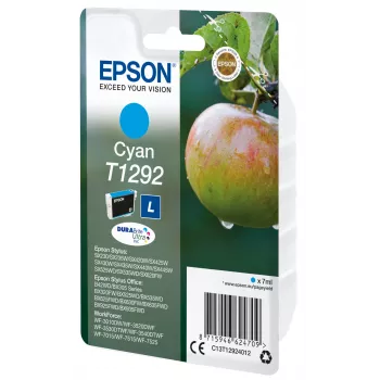 Epson Einzelpackung Cyan T1292 DURABrite Ultra Tinte, Cyan, 7 ml, 1 Stück, 474 Seiten