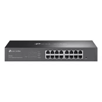 Managed L2 Gigabit Ethernet Switch TP-Link Omada ES216G — 16 x RJ-45 10/100/1000, 32 Gbit/s, 8000 MAC, schwarz, Rackmontage