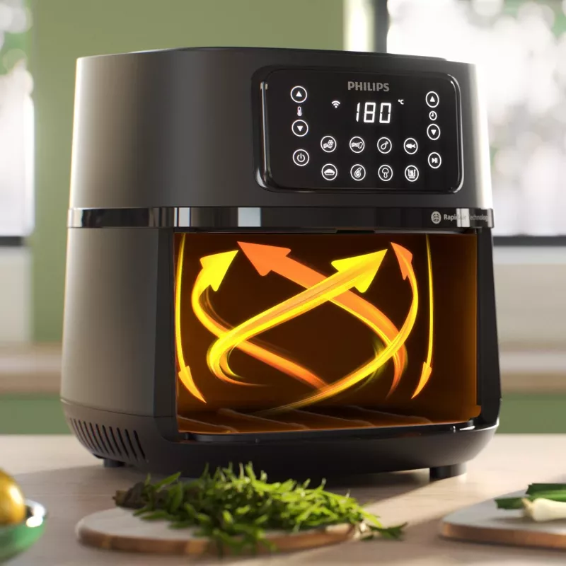 Philips 5000 series Airfryer HD9285/90 XXL Connected, Heißluftfritteuse, 7,2 L, 1,4 kg, Rapid Air, 40 °C, 200 °C
