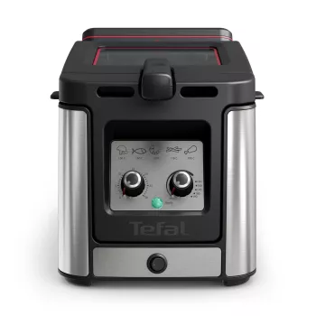 Tefal Clear Duo FR600D Einzel 0,65 L Standgerät 2000 W Fritteuse Schwarz, Edelstahl