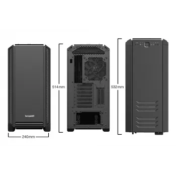 PC-Gehäuse be quiet! Silent Base 601 Midi Tower Schwarz