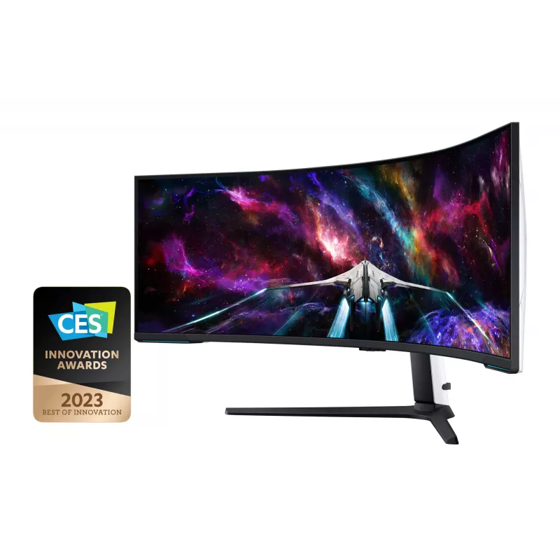 Samsung G95NC Computermonitor 144,8 cm (57 Zoll) 7680 x 2160 Pixel Dual UHD LED Schwarz, Weiß
