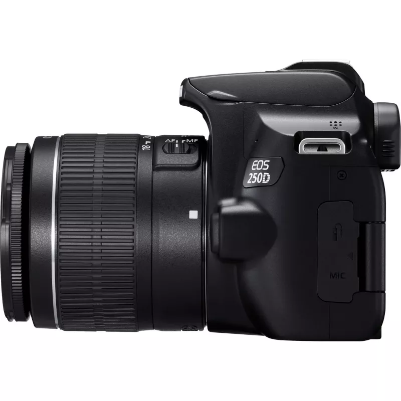 Canon EOS 250D + EF-S 18-55mm f/3.5-5.6 III SLR Kamera Kit 24,1 MP CMOS 6000 x 4000 Pixel Schwarz