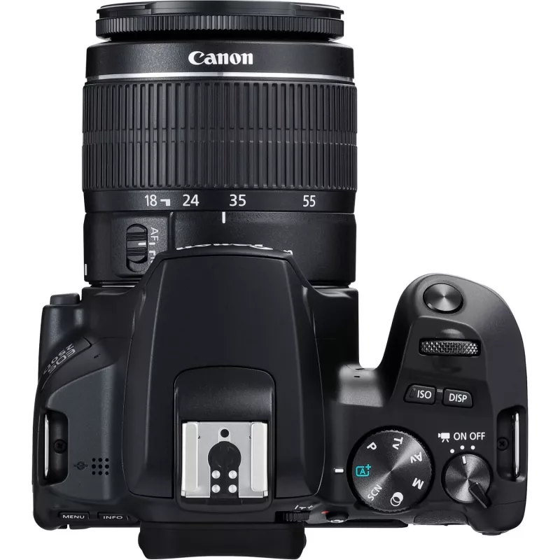 Canon EOS 250D + EF-S 18-55mm f/3.5-5.6 III SLR Kamera Kit 24,1 MP CMOS 6000 x 4000 Pixel Schwarz