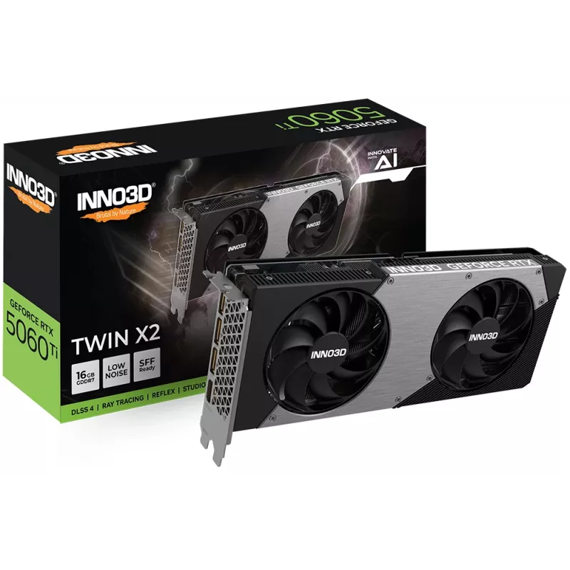 Grafikkarte Inno3D GeForce RTX 5060 Ti — 16 GB GDDR7, PCIe 5.0, 128-Bit, 448 GB/s