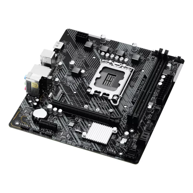 ASRock Motherboard H610M-H2/M.2 LGA1700 Intel H610 2 X DDR4 2 X HDMI 2.1 TMDS Kompatibel mATX