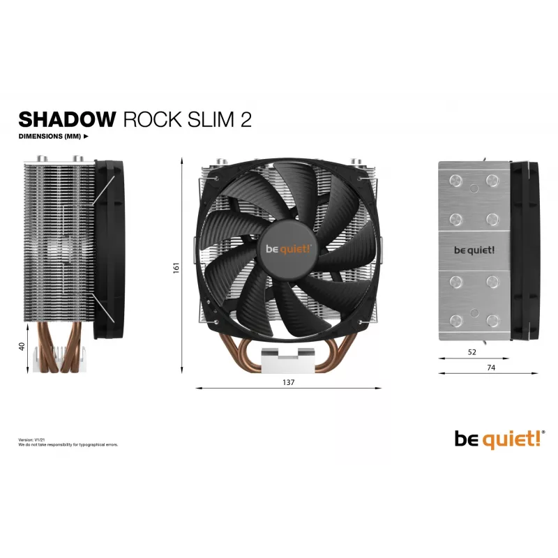 be quiet Shadow Rock schlank 2 CPU-Kühler