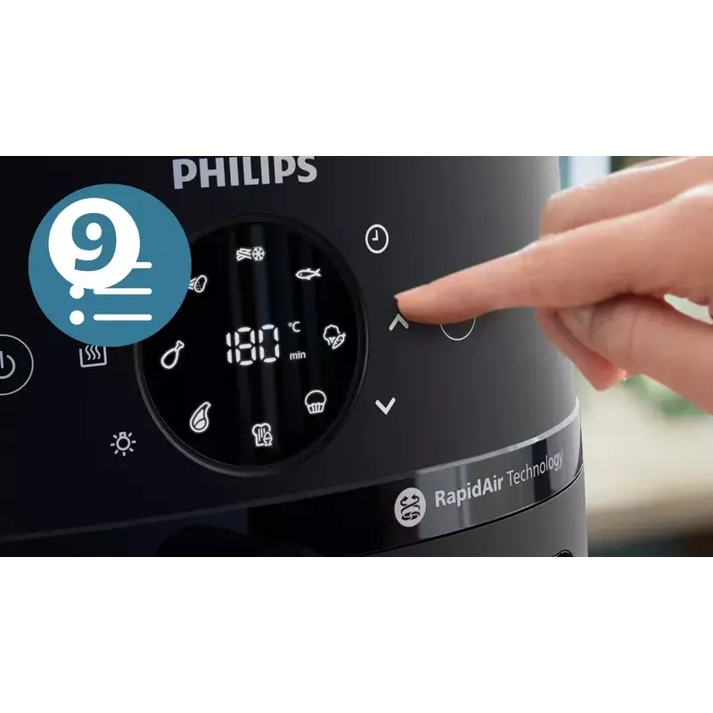 Heißluftfritteuse Philips NA231/00 2000 Series — 6,2 L, 1700 W, 13 Programme, Rapid Air-Fettarm-Technologie