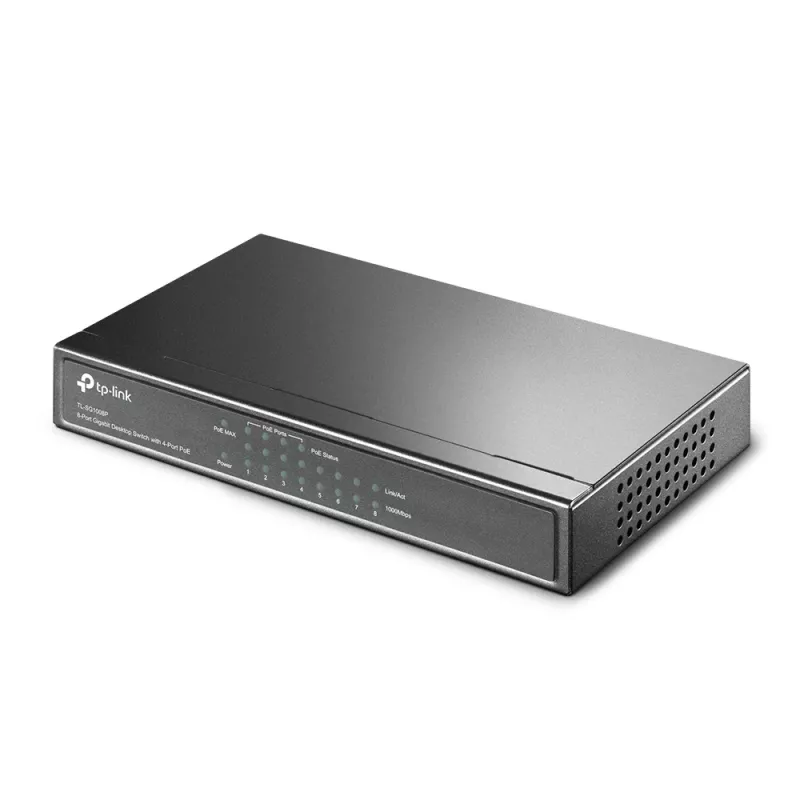 Managed Switch TP-Link TL-SG1008P 8-Port Gigabit PoE, 4-Port PoE