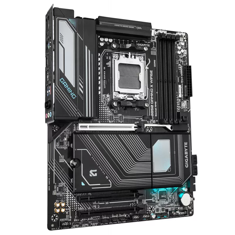 GIGABYTE B850 GAMING X WIFI6E Mainboard - AMD Ryzen 9000 Series CPUs, 12+2+2 Phasen Digital VRM, bis zu 8200MHz DDR5 (OC), 1xPCIe 5.0 + 2xPCIe 4.0 M.2, 2.5LAN, WIFI 6E, USB 3.2 Gen 2x2