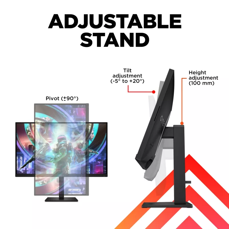 OMEN by HP 27 Zoll QHD 240Hz Gaming Monitor - OMEN 27qs, 68,6 cm (27 Zoll), 2560 x 1440 Pixel, Quad HD, LCD, 1 ms, Schwarz