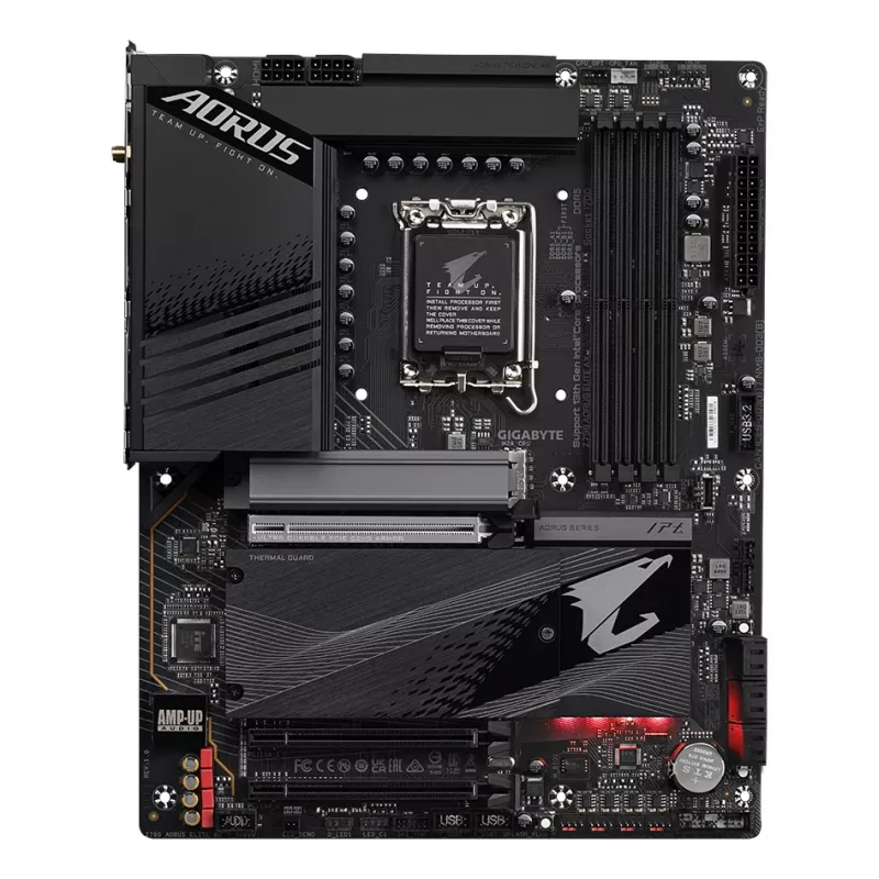 GIGABYTE Z790 AORUS ELITE AX Mainboard - Unterstützt Intel Core 14. Generation, 16*+2+1 Phasen Digital VRM, bis zu 7600 MHz DDR5 (OC), 4x PCIe 4.0 M.2, Wi-Fi 6E, 2,5 GbE LAN, USB 3.2 Gen 2x2